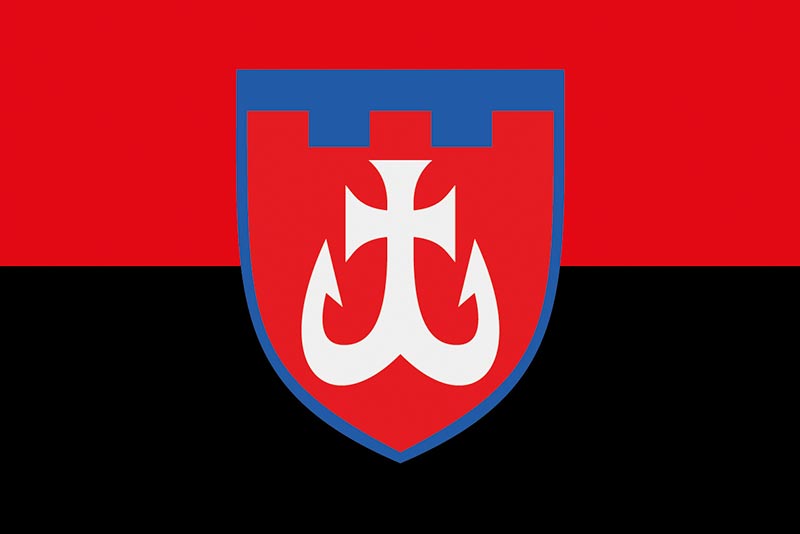 Прапор ЗСУ 120 ОБрТрО (окрема бригада територіальної оборони) червоно-чорний