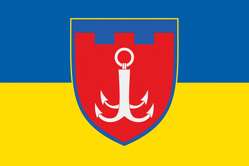 Прапор ЗСУ 122 ОБрТрО синьо-жовтий