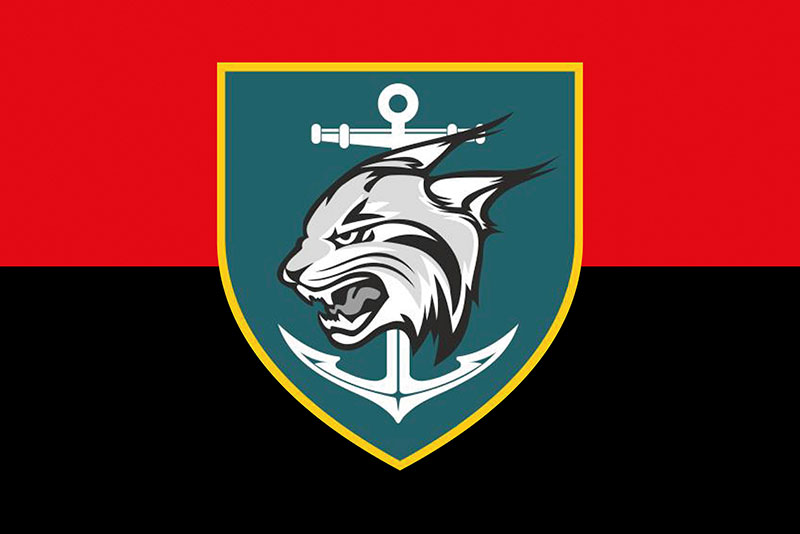 Прапор ЗСУ 137 ОБМП (окремого батальйона морської піхоти) червоно-чорний