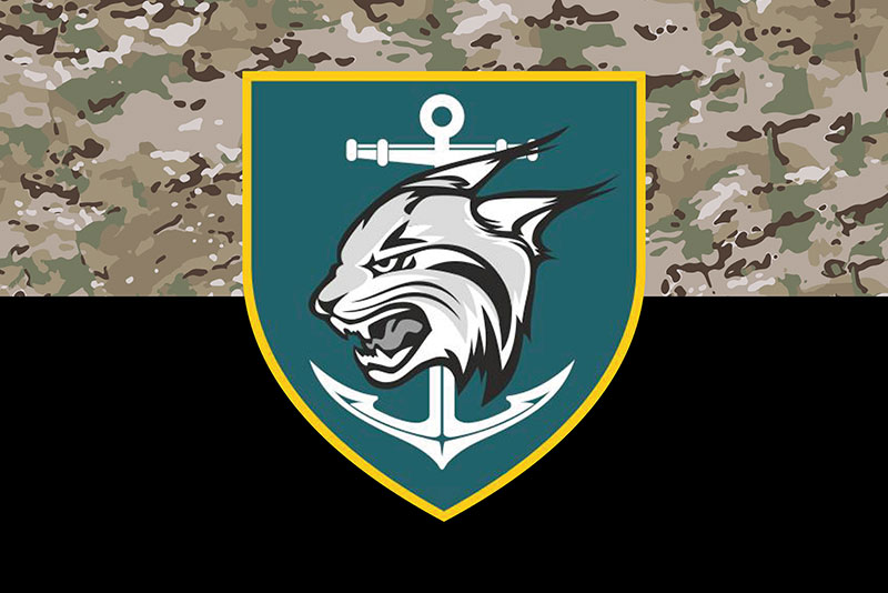 Прапор ЗСУ 137 ОБМП (окремого батальйона морської піхоти) камуфляж-чорний