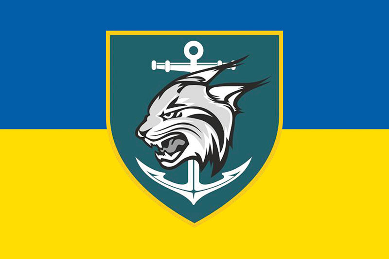 Прапор ЗСУ 137 ОБМП (окремого батальйона морської піхоти) синьо-жовтий
