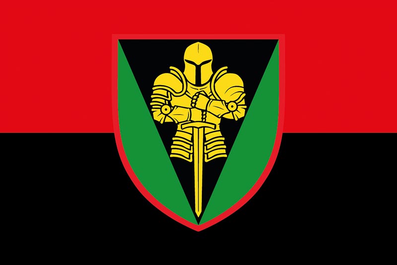 Прапор ЗСУ 17 ОТБр (окрема танкова бригада) імені Костянтина Пестушка червоно-чорний