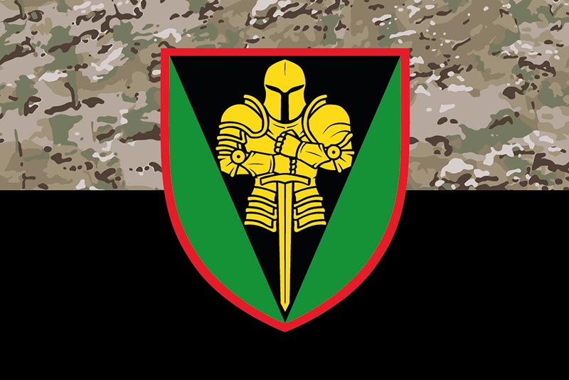 Прапор ЗСУ 17 ОТБр (окрема танкова бригада) імені Костянтина Пестушка камуфляж-чорний