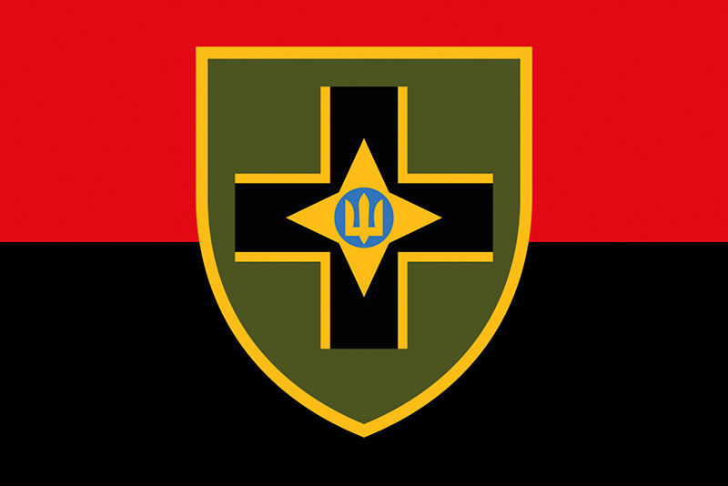 Прапор ЗСУ 28 ОМБр імені Лицарів Зимового Походу червоно-чорний