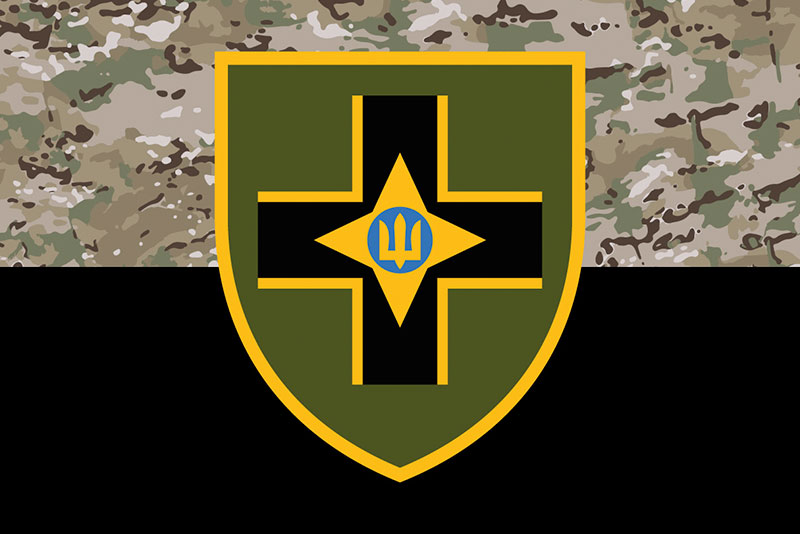 Прапор ЗСУ 28 ОМБр імені Лицарів Зимового Походу камуфляж-чорний