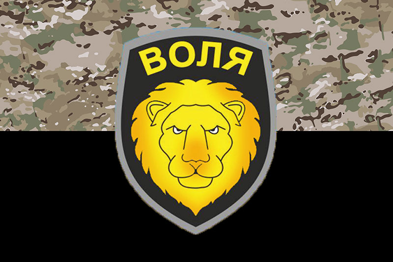 Прапор ЗСУ 3 ОМПБ (окремий мотопіхотний батальйон) «Воля» камуфляж-чорний