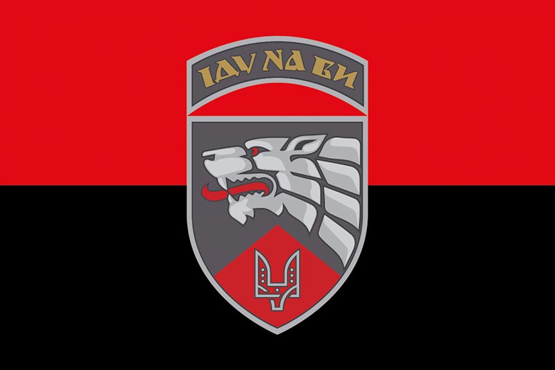 Прапор ЗСУ 3 ОП СпП (окремого полку спеціального призначення) ССО червоно-чорний