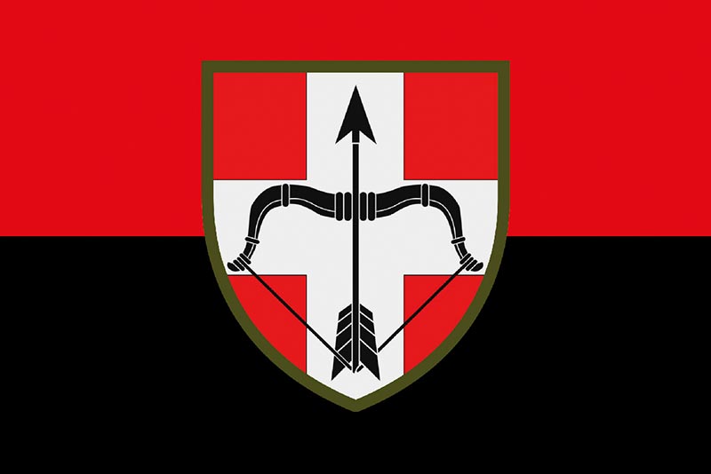 Прапор ЗСУ 39 ЗРП (окремий зенітний ракетний полк) червоно-чорний