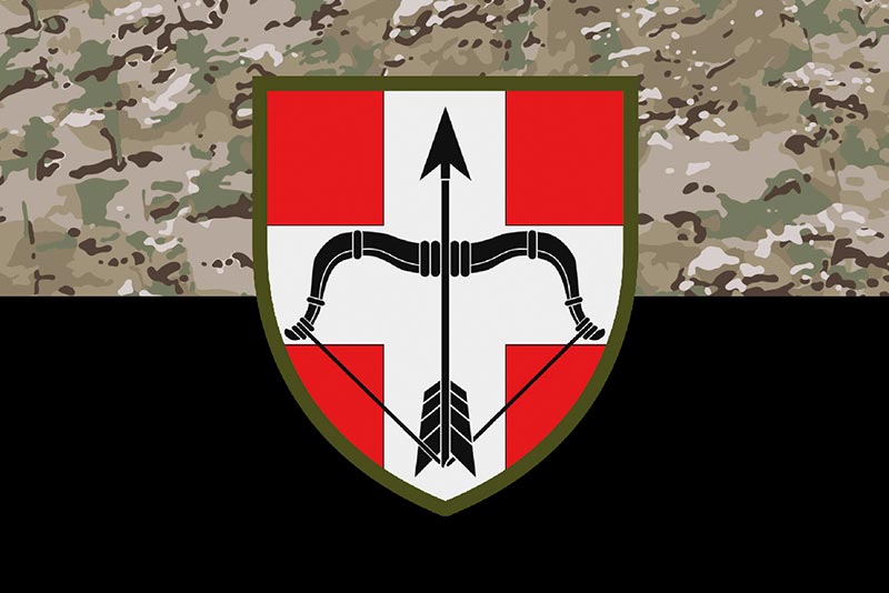 Прапор ЗСУ 39 ЗРП (окремий зенітний ракетний полк) камуфляж-чорний