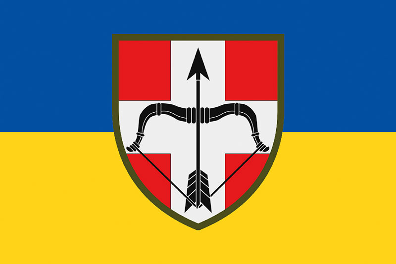 Прапор ЗСУ 39 ЗРП (окремий зенітний ракетний полк) синьо-жовтий