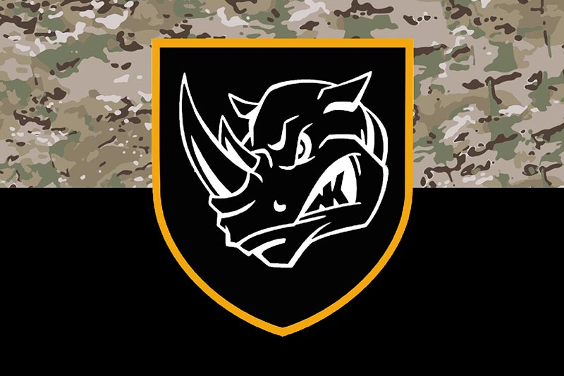 Прапор ЗСУ 4 ОТБр (окремої танкової бригади) імені Івана Виговського камуфляж-чорний