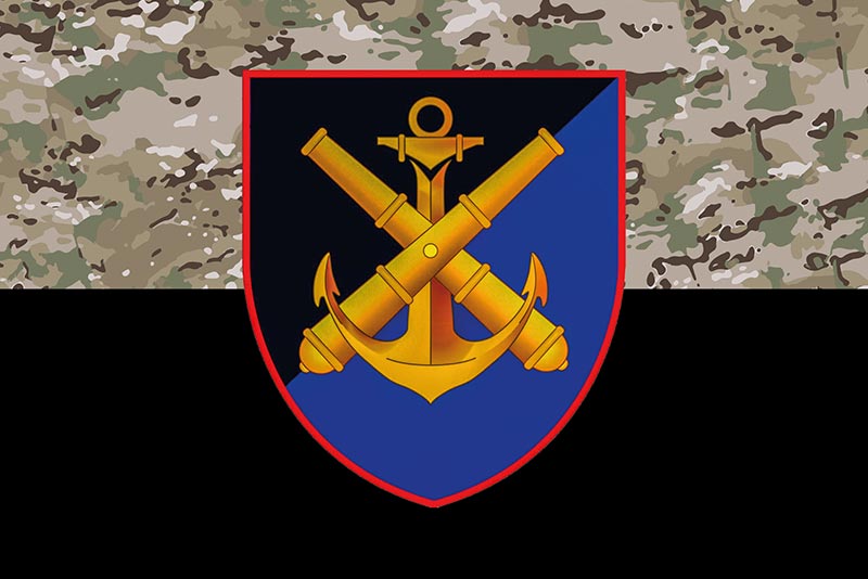 Прапор ЗСУ 406 ОАБр імені Олексія Алмазова камуфляж-чорний