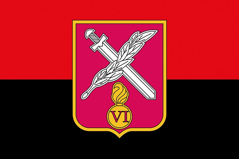 Прапор ЗСУ 6 ОМБр (окремої механізованої бригади) червоно-чорний