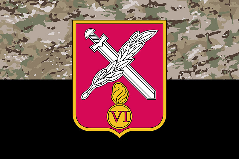 Прапор ЗСУ 6 ОМБр (окремої механізованої бригади) камуфляж-чорний