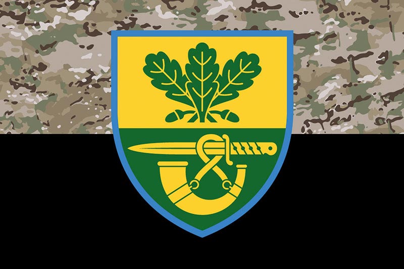 Прапор ЗСУ 61 ОМБр (окрема механізована Степова бригада) камуфляж-чорний