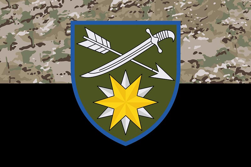 Прапор ЗСУ 66 ОМБр (окрема механізована бригада) камуфляж-чорний