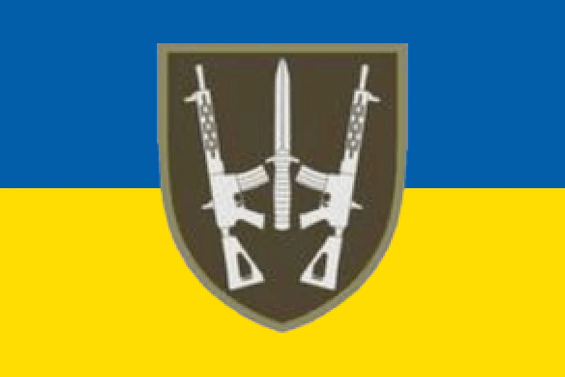 Прапор ЗСУ 67 ОМБр (окремої механізованої бригади) синьо-жовтий