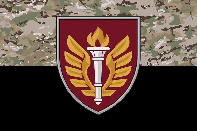 Прапор ЗСУ ДШВ 199 НЦ (навчального центру) камуфляж-чорний