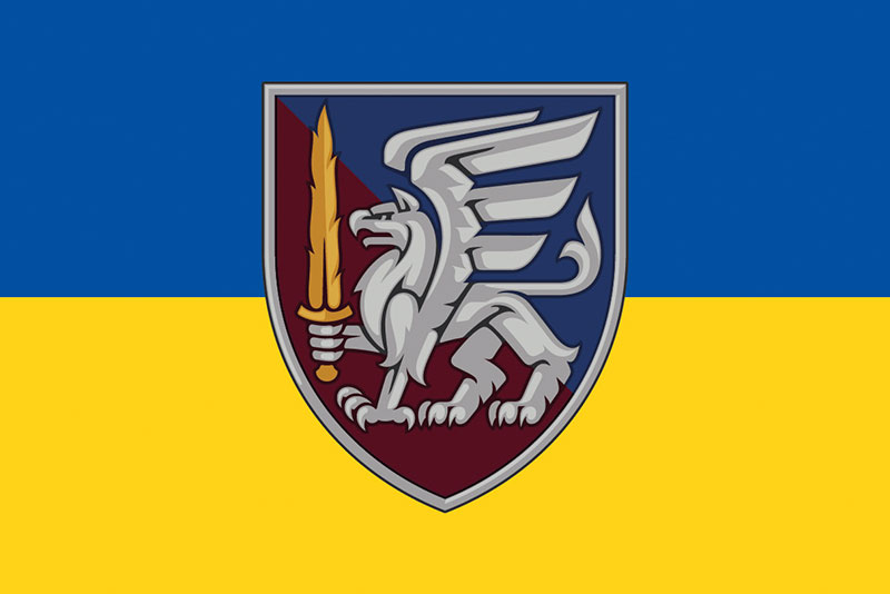 Прапор ЗСУ ДШВ 81 ОАеМБр (окрема аеромобільна бригада) синьо-жовтий