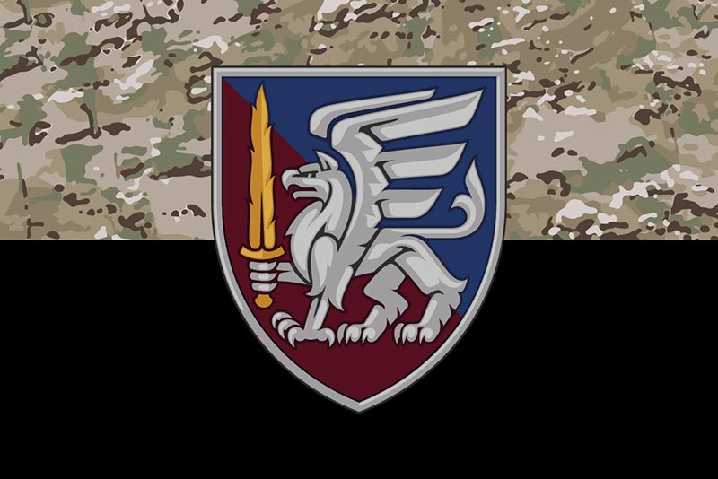 Прапор ЗСУ ДШВ 81 ОАеМБр (окрема аеромобільна бригада) камуфляж-чорний