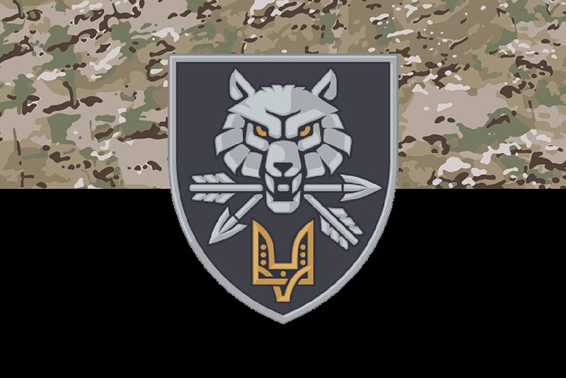 Прапор ЗСУ КССпО (Командування сил спеціальних операцій) камуфляж-чорний