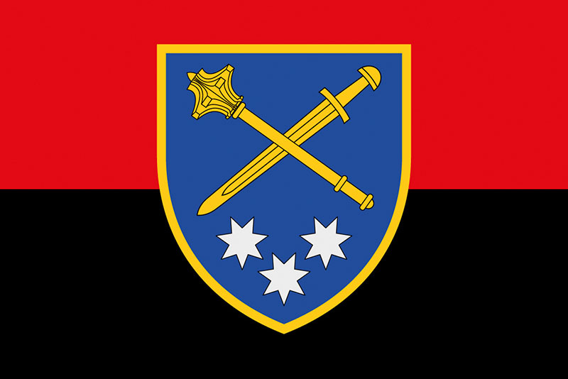 Прапор ЗСУ Оперативного командування «Схід» червоно-чорний