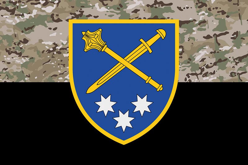 Прапор ЗСУ Оперативного командування «Схід» камуфляж-чорний