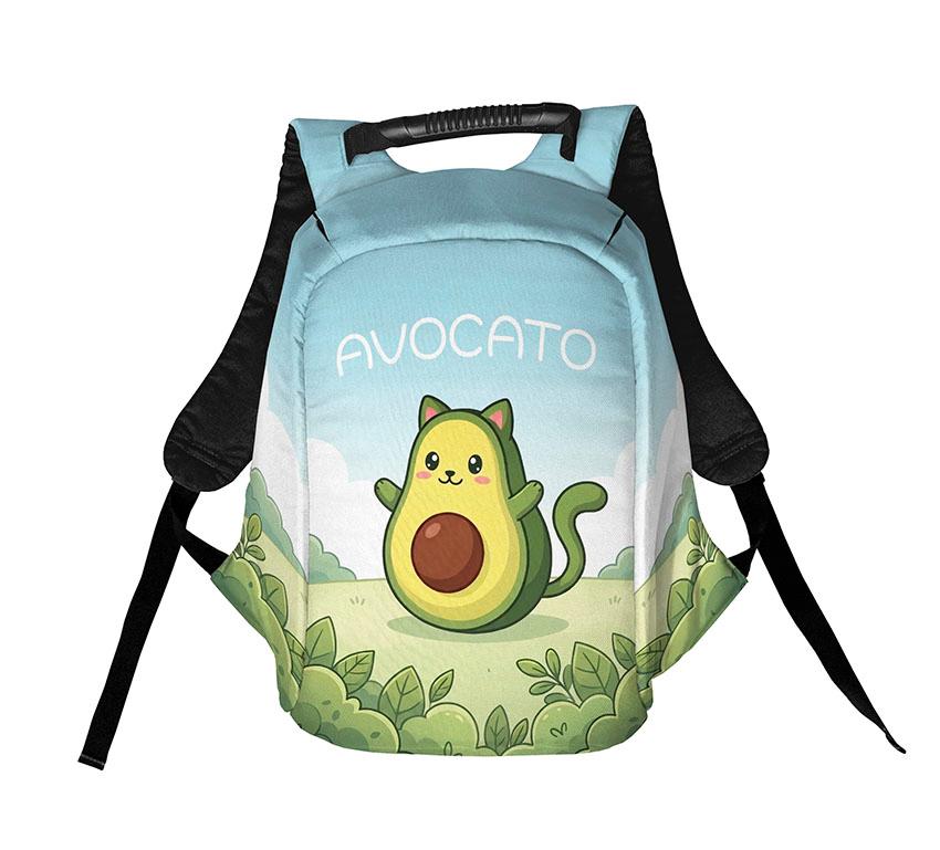 Рюкзак Радісний Авокадо котик Joyful Avocado Cat