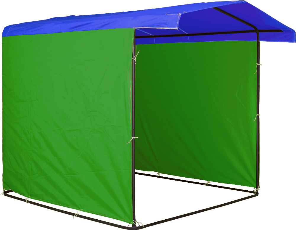 Торговий намет Ф20 1.5x1.5 синьо-зелений Стандарт