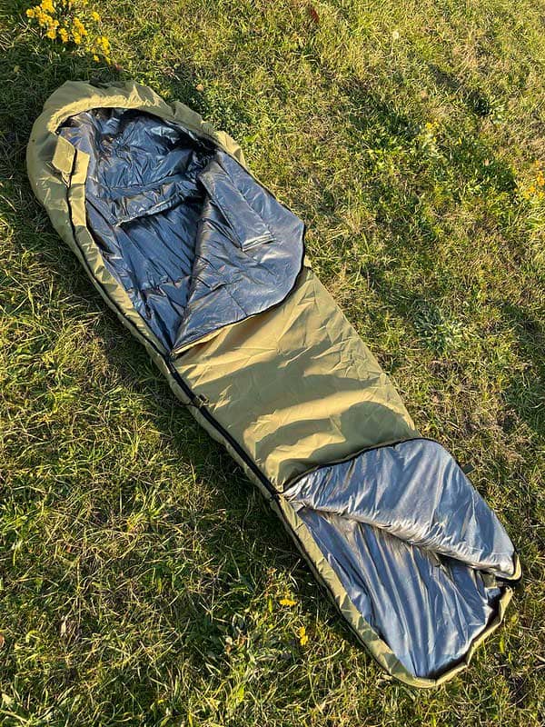 Спальний мішок з капюшоном “Кокон” зимовий олива