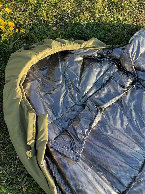 Спальний мішок з капюшоном “Кокон” зимовий олива