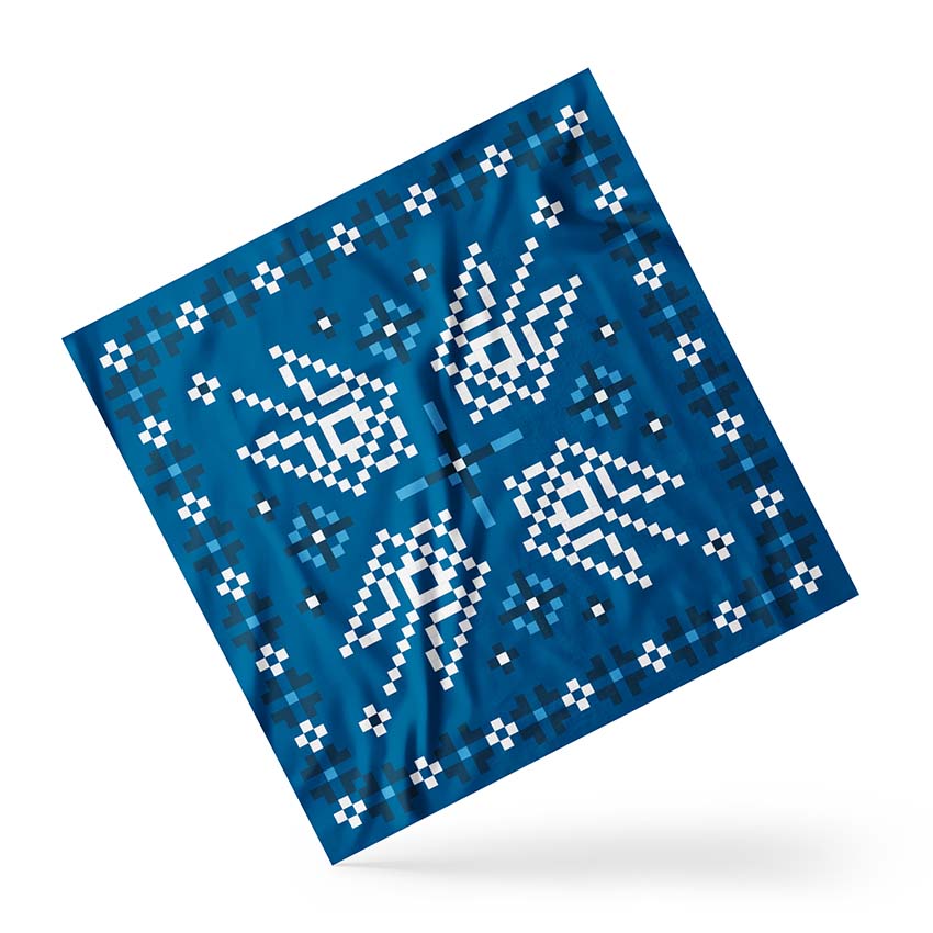 Хустка Символ Незалежності Білий тризуб Symbol of Independence White trident