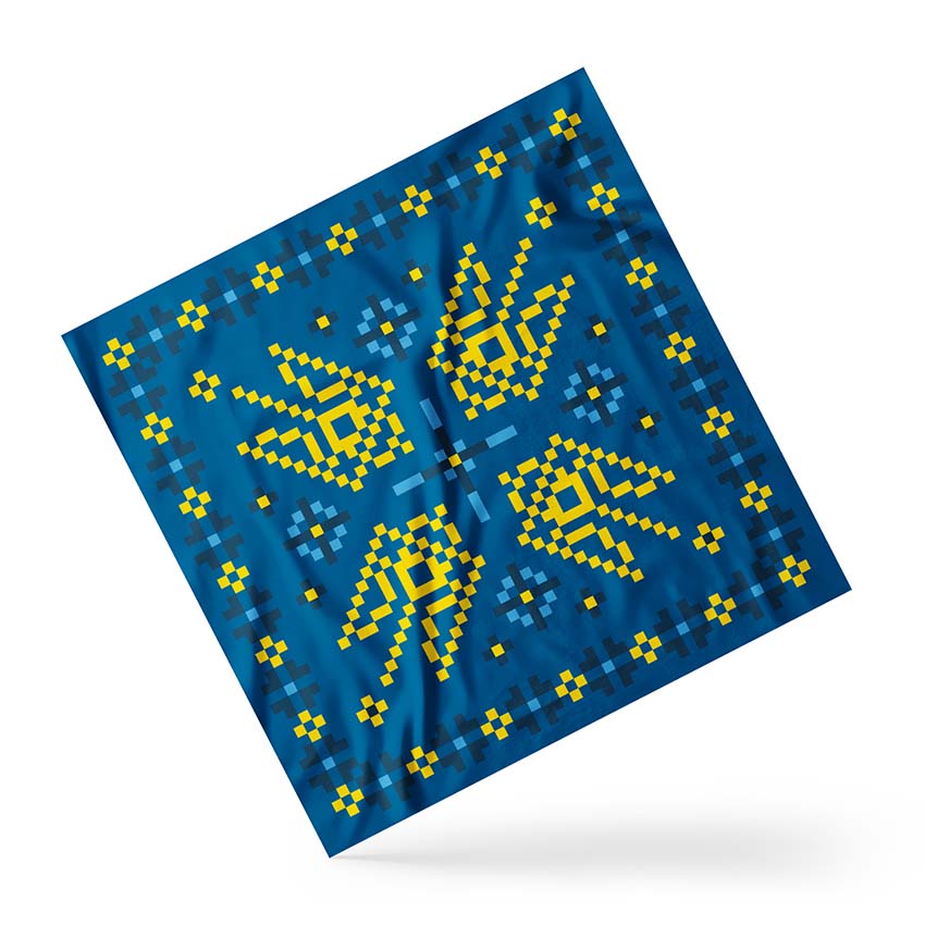 Хустка Символ Незалежності Жовтий тризуб Symbol of Independence Yellow trident