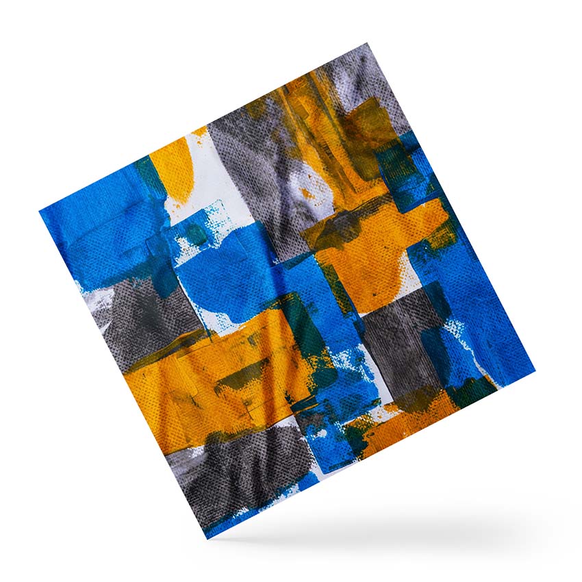 Хустка Синя та помаранчева фарба Абстракція Blue and orange paint Abstraction
