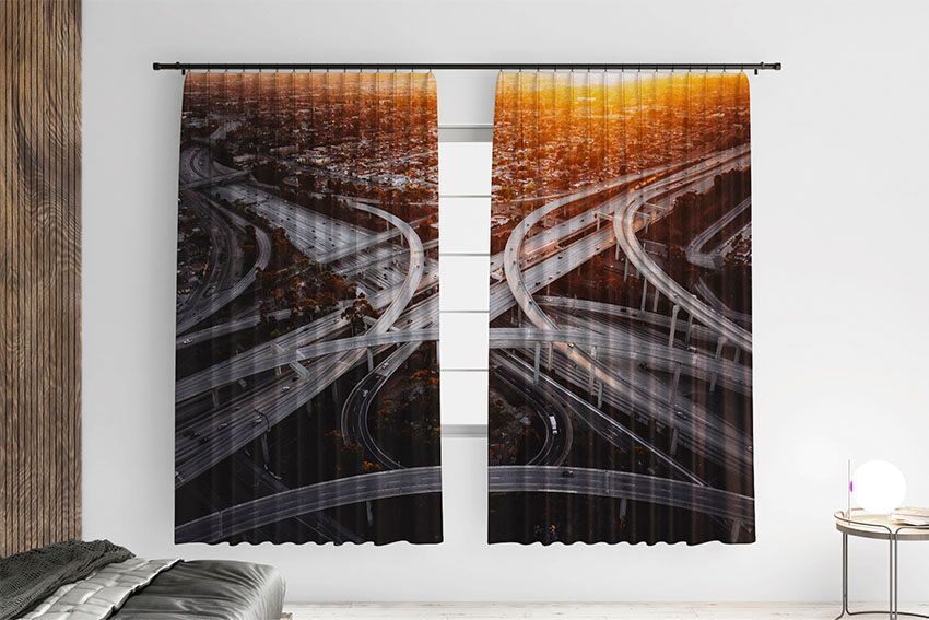 Транспортна розвилка Захід сонця City Transport fork Sunset