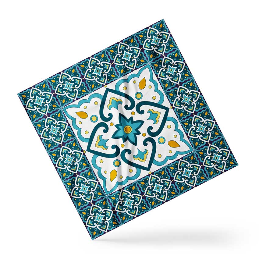 Scarf with Azulejo Pattern
