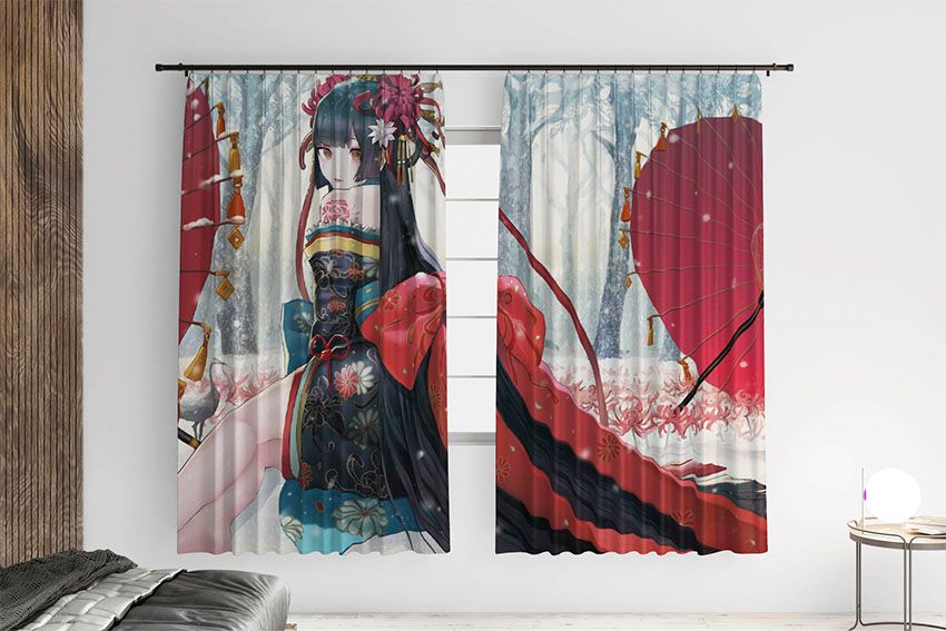 Japanese Girl in the Snow Art