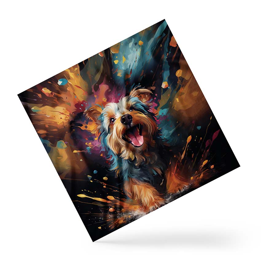 Хустка Йоркширський тер'єр у фарбах Yorkshire terrier in paints