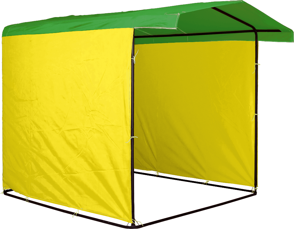 Торговий намет Ф25 2x2 зелено-жовтий Економ