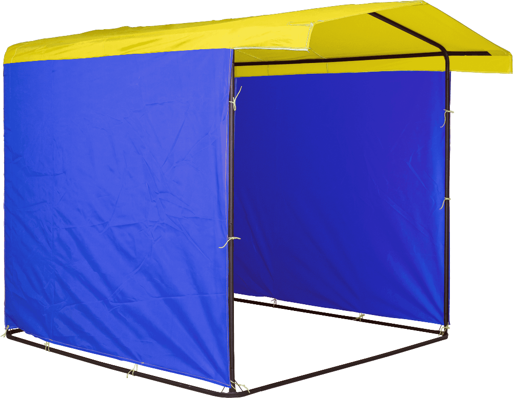Торговий намет Ф20 2x2 жовто-синій Економ