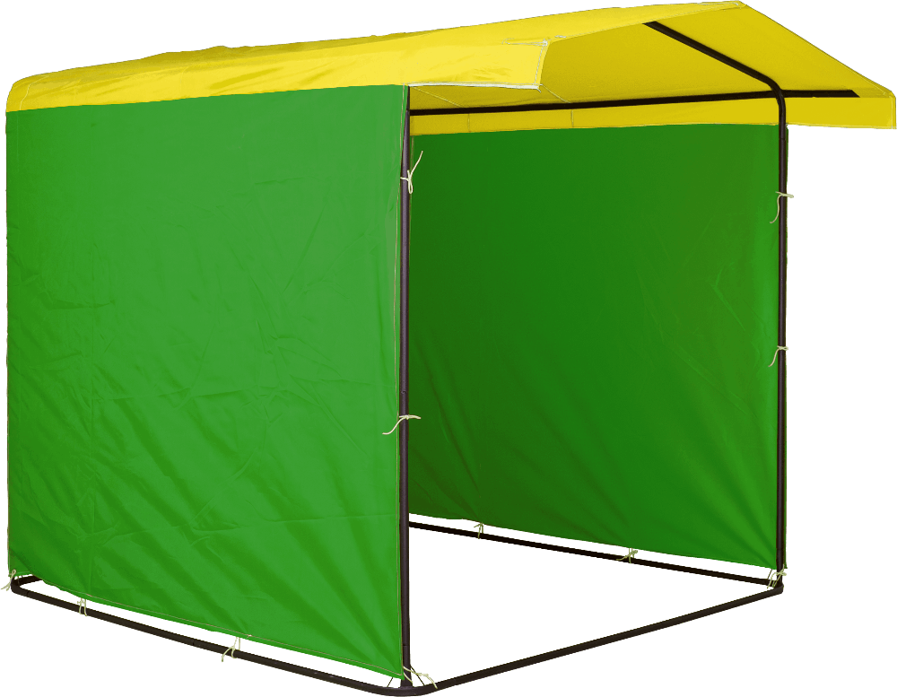 Торговий намет Ф20 2x2 жовто-зелений Преміум