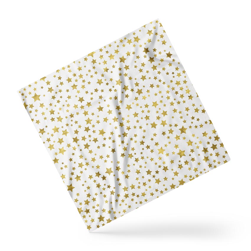 Хустка Золоті зірки Паттерн Gold stars Pattern